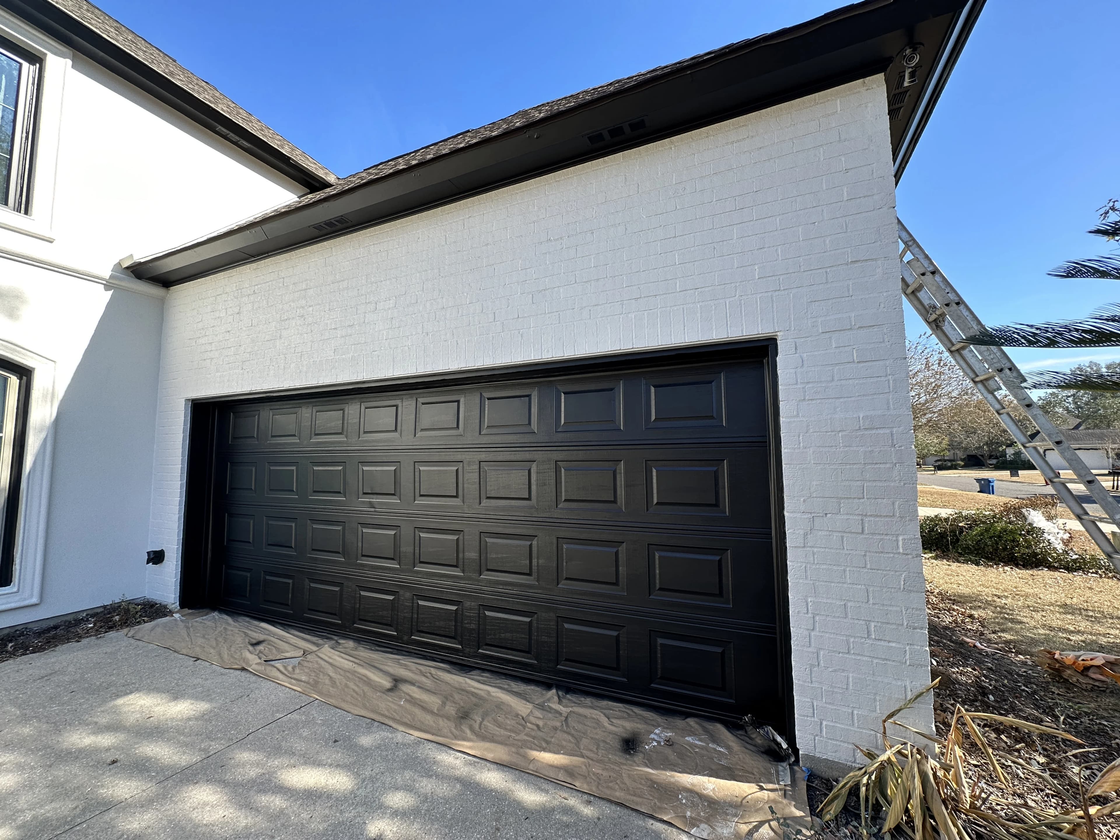 Exterior Garage & Brick Trim Repaint
