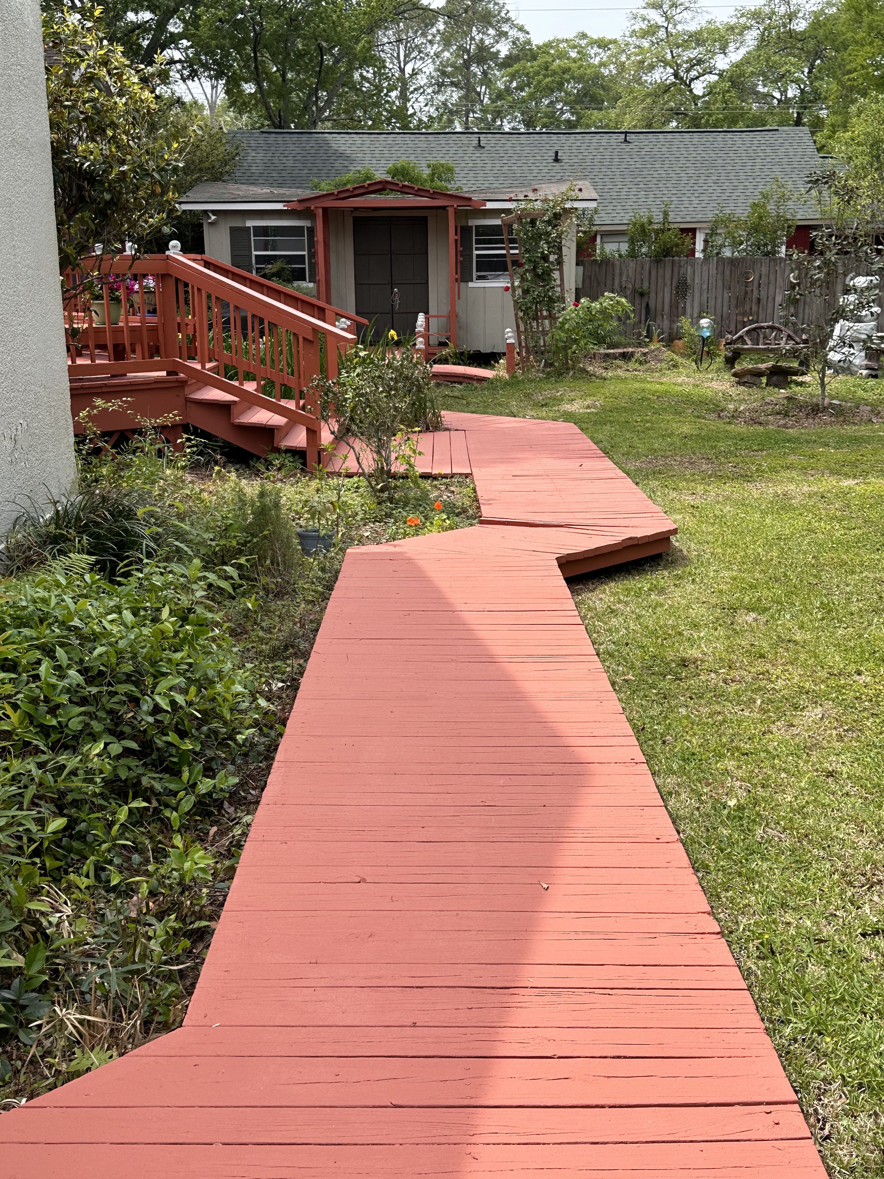 Backyard Boardwalk & Ramp Painting