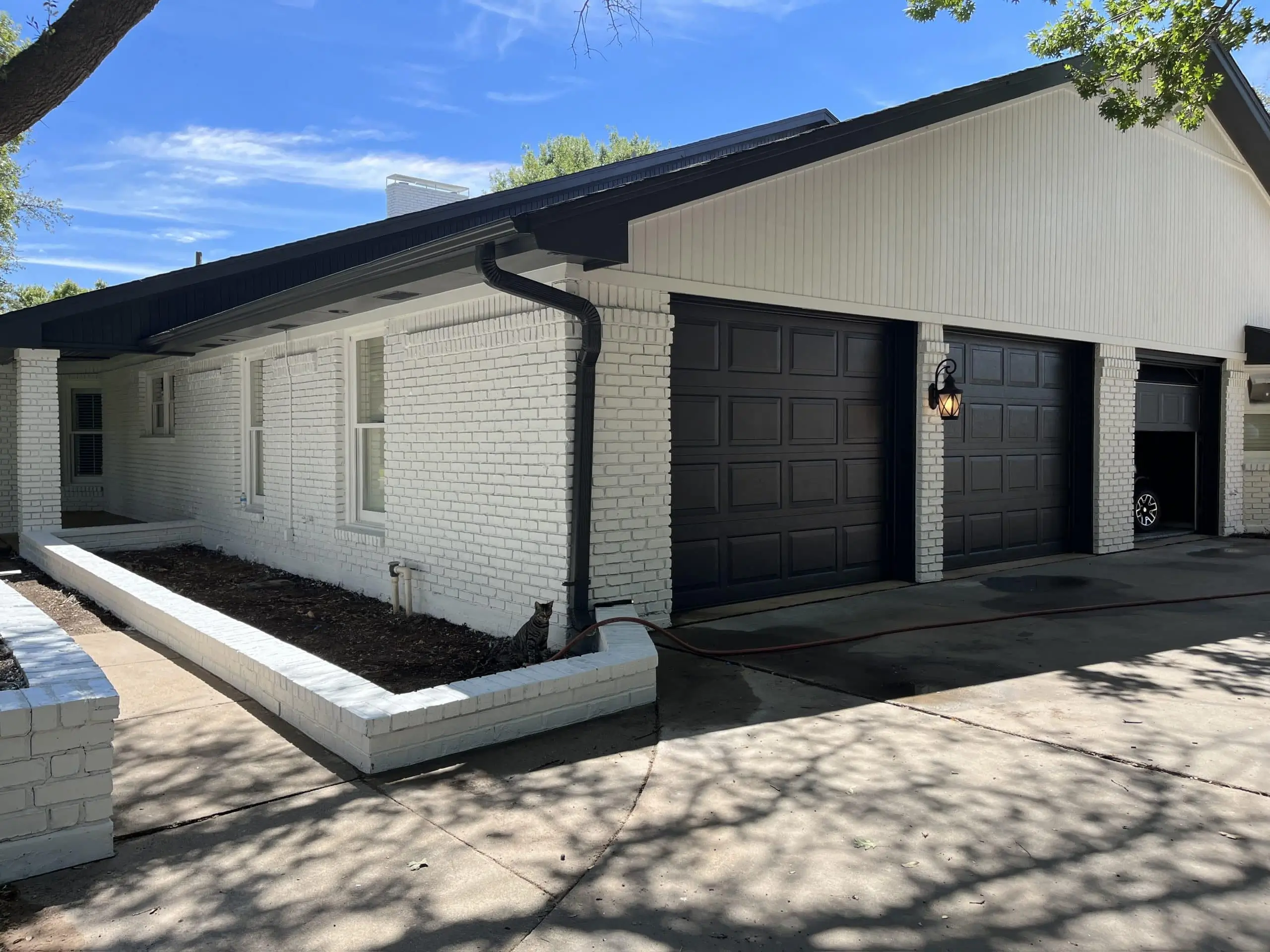 Modern white brick painting.