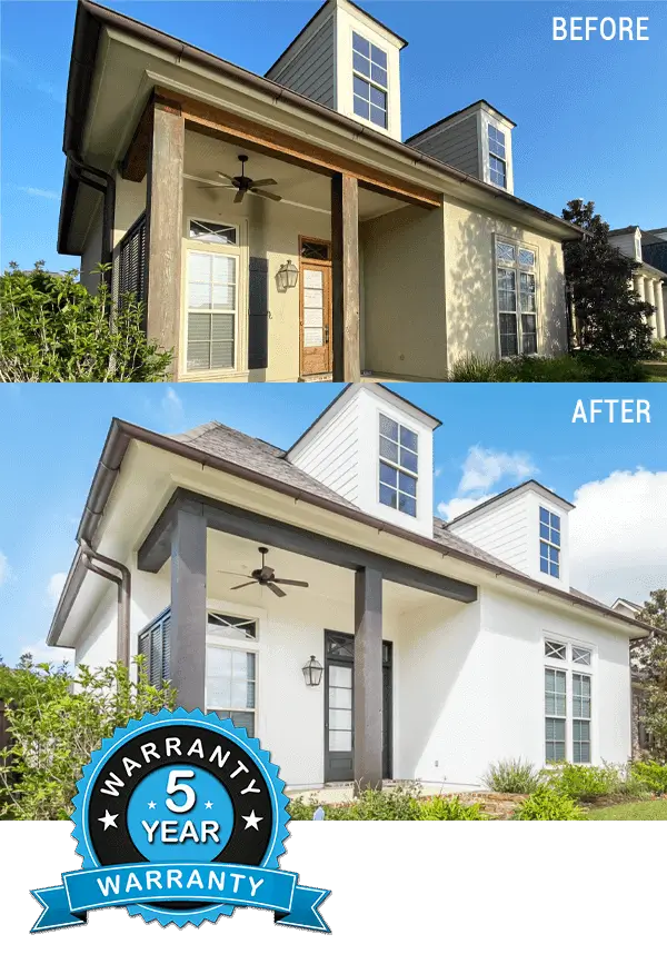 Stunning before-and-after transformation of home exterior by Swift Painting