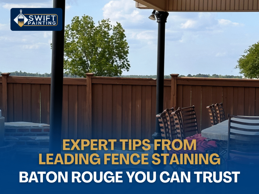 Expert fence staining services in Baton Rouge by leading professional painters.