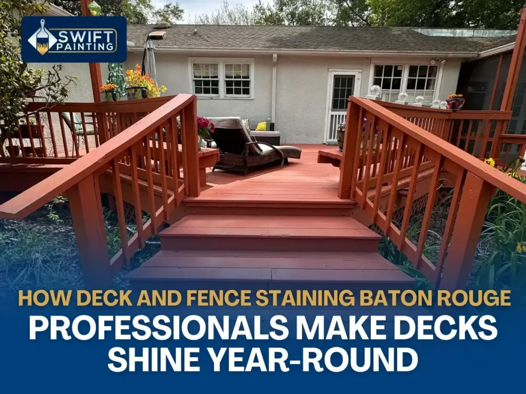 Professional deck and fence staining in Baton Rouge for a year-round shine.