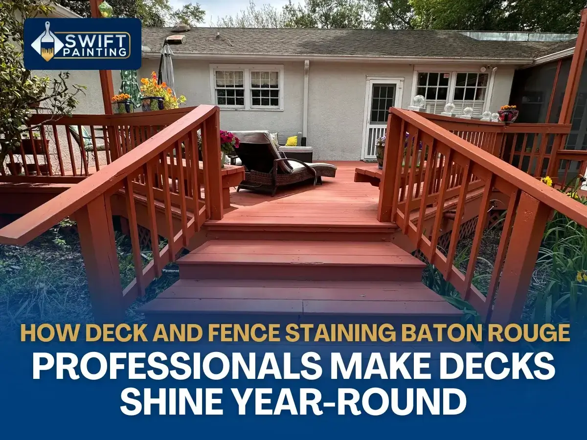 Professional deck and fence staining in Baton Rouge for a year-round shine.