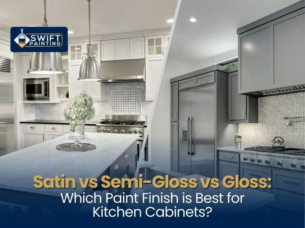 Cabinet paint finish comparison.