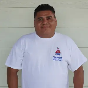 Professional male painter portrait.